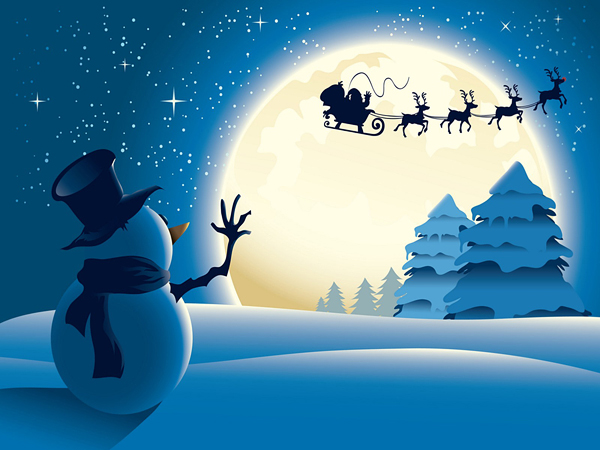 Fantasy Christmas scenery, winter landscape, wallpaper or background,  digital illustration Stock Illustration | Adobe Stock