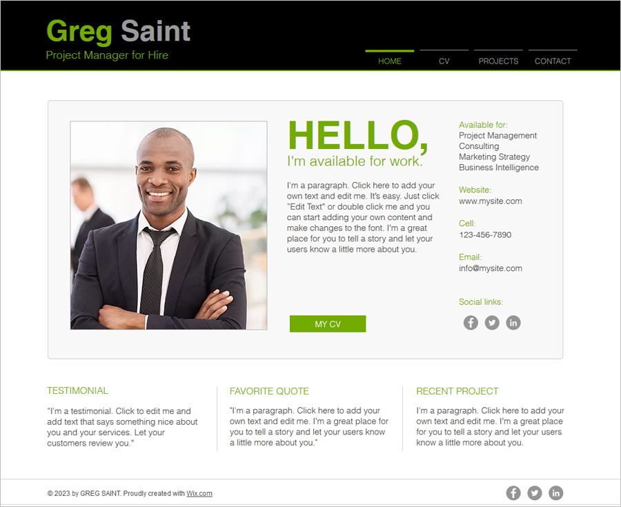 30 Best Free Online Resume CV Website Templates