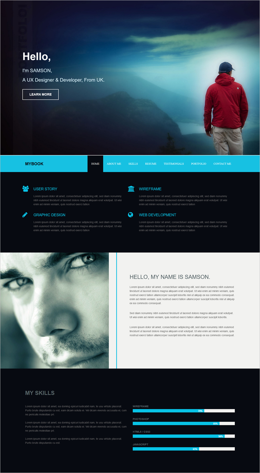 30 Best Free Online Resume CV Website Templates