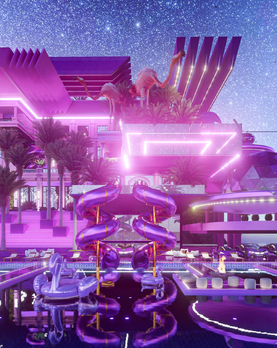 Barbie Inspired Glamour Hotel 'B MANSION' by Veliz Arquitecto