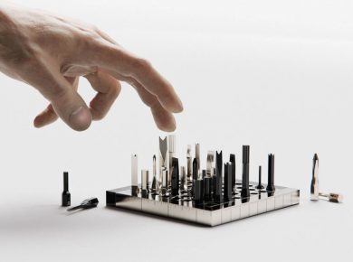 Creative Chess Set Meets Home Tools in a Dual-Function Design Masterpiece