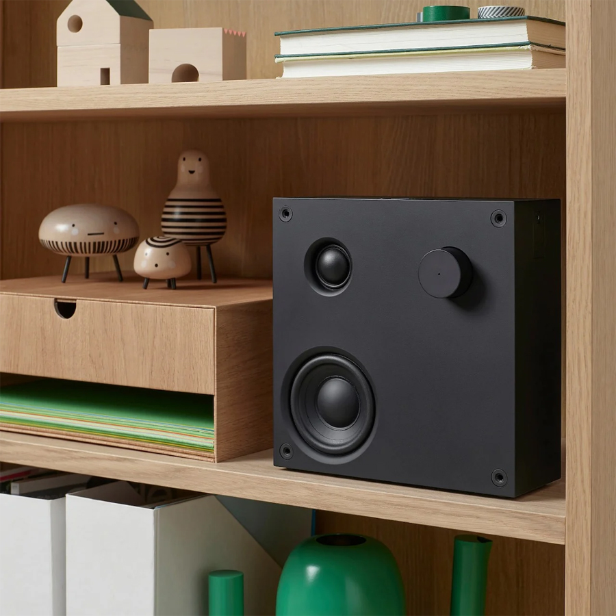 Industrial Elegance of IKEA’s Portable Audio Speaker Vappeby 8×8