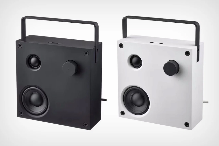 Industrial Elegance of IKEA’s Portable Audio Speaker Vappeby 8×8