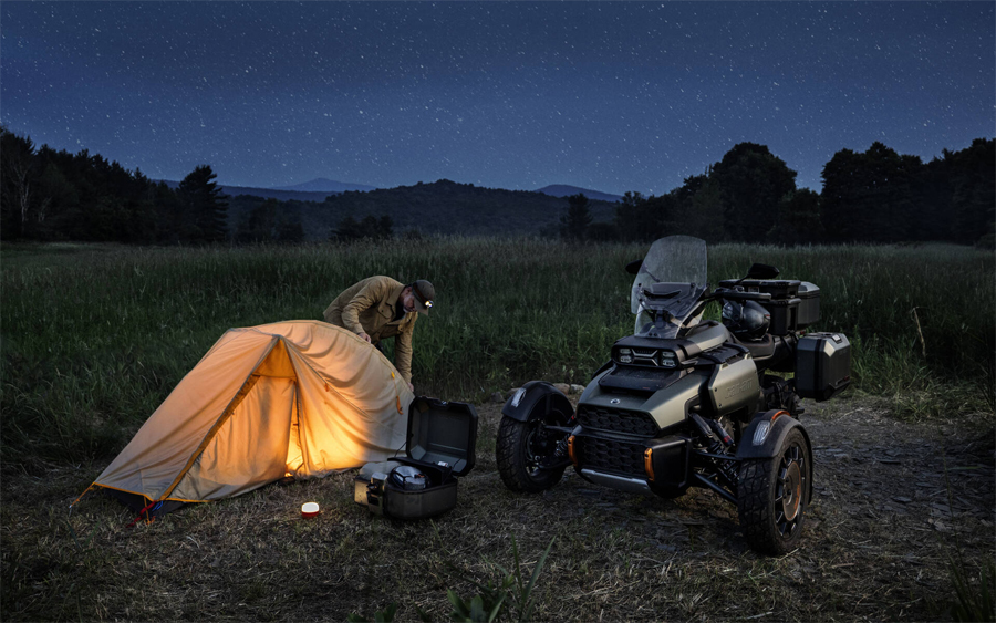 Can-Am Debuts Its First Three-Wheeled Adventure Motorcycle