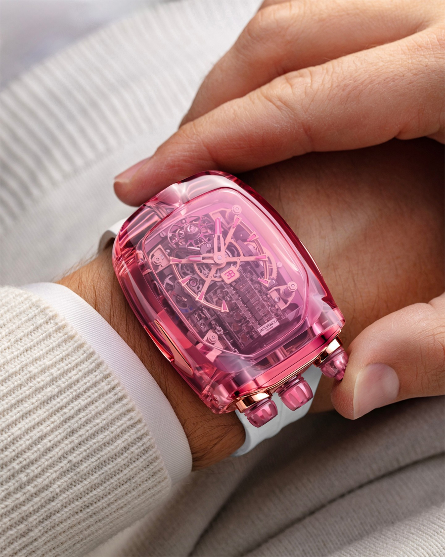 Jacob & Co. Bugatti Chiron Tourbillon Sapphire Crystal Pink Watch