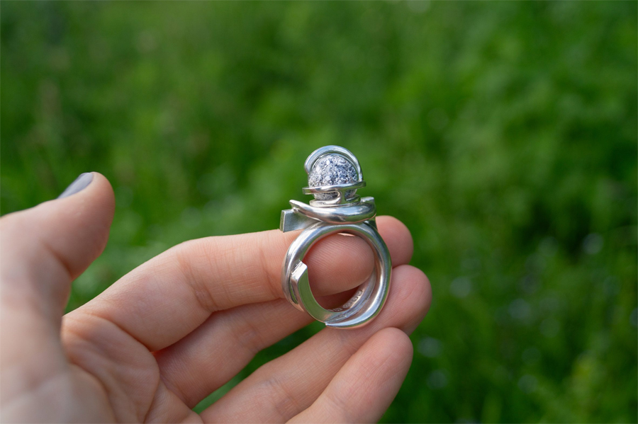 Unique Ring Made from Metals Mined by Plants