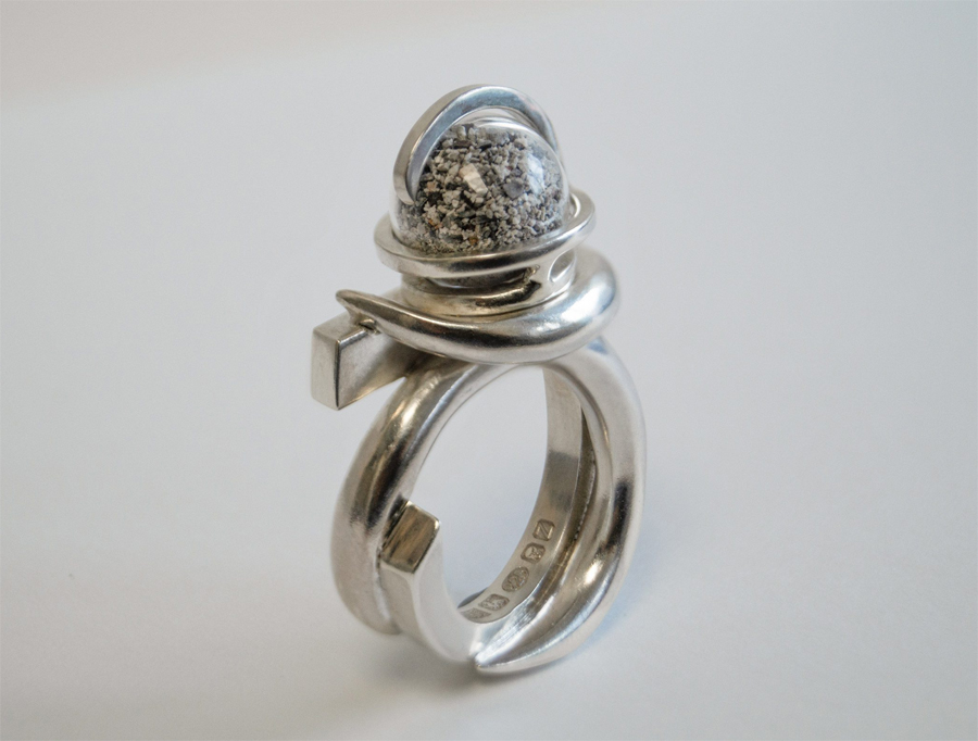 Unique Ring Made from Metals Mined by Plants