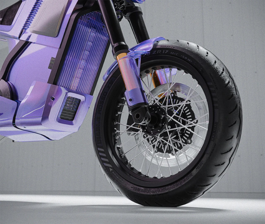 Rediscover the 90s with DAB Motors' Transparent Electric Motorcycle