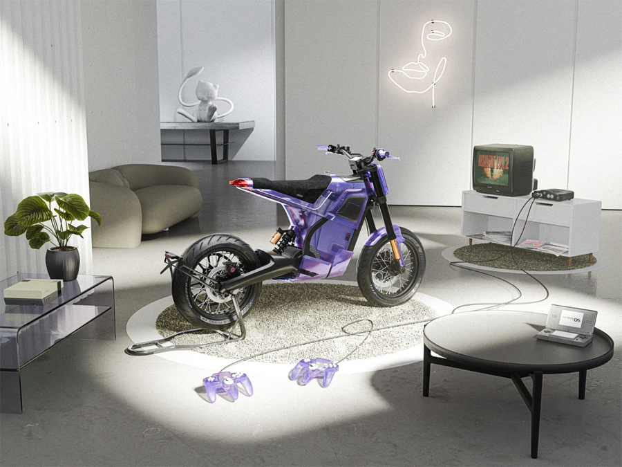 Rediscover the 90s with DAB Motors' Transparent Electric Motorcycle