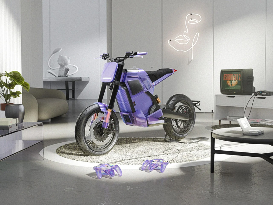 Rediscover the 90s with DAB Motors' Transparent Electric Motorcycle