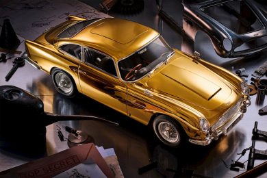 Agora's Exclusive 24ct Gold Aston Martin DB5 Model Marks 60 Years of Goldfinger