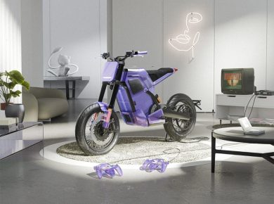 Rediscover the 90s with DAB Motors' 1α Transparent Electric Motorcycle