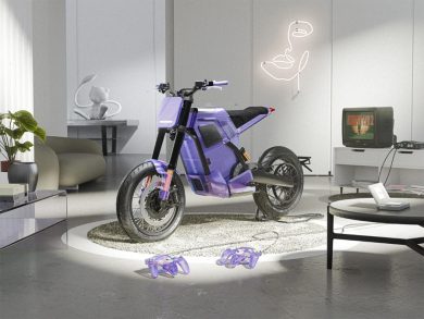 Rediscover the 90s with DAB Motors' 1α Transparent Electric Motorcycle