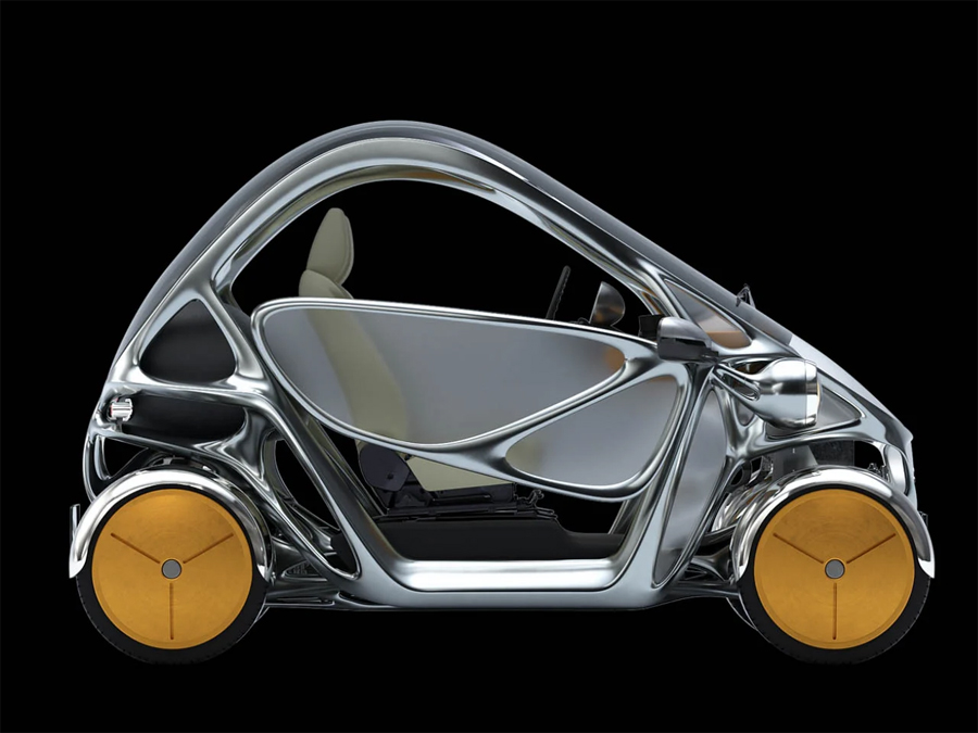 Emotionally Intelligent 3D-Printed Microcar Robo-EV