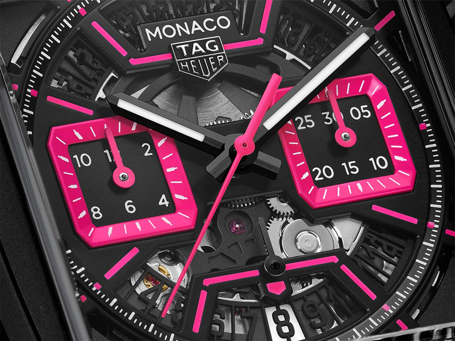 TAG Heuer Unveils Bold Pink Edition of the Monaco Chronograph