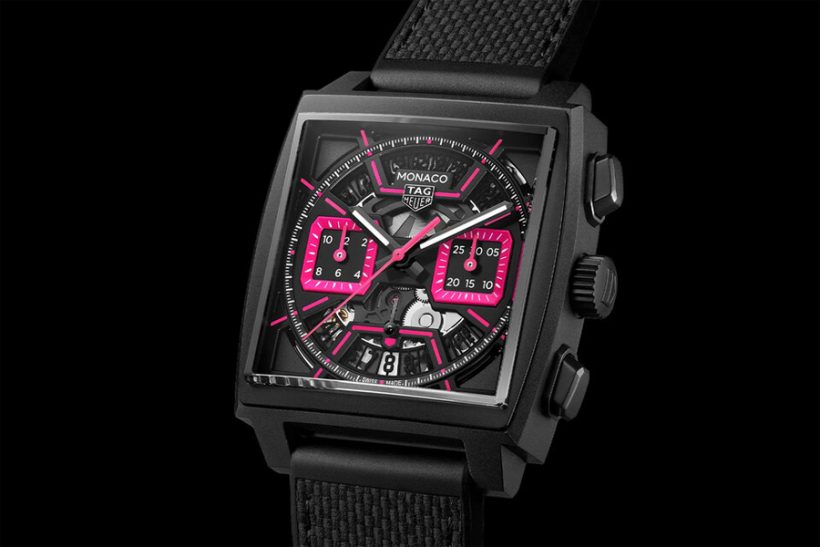 TAG Heuer Unveils Bold Pink Edition of the Monaco Chronograph