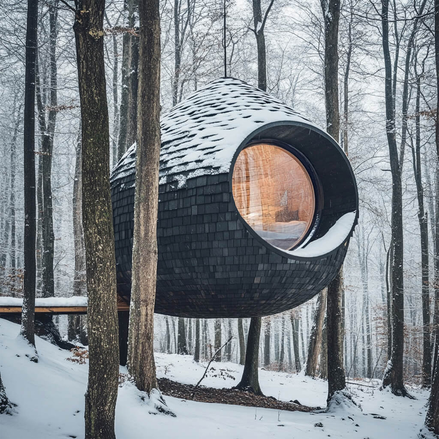 Antony Gibbon Designs Pod-Like Treehouse Sanctuaries