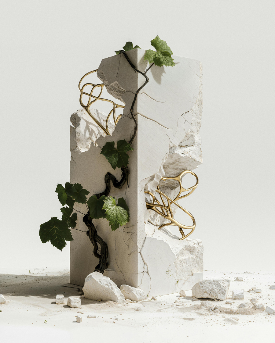 Mathias Bengtsson Brings Vine Sculptures to Dom Pérignon